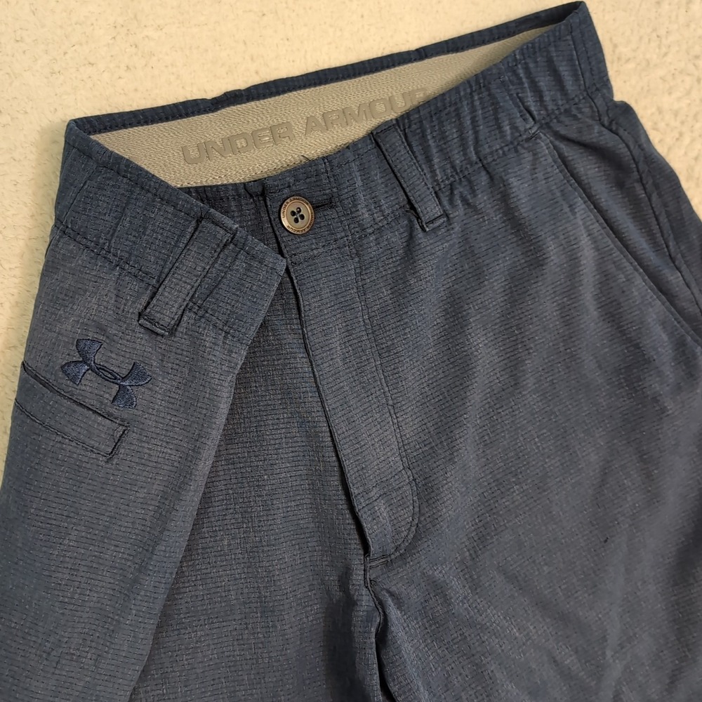Men's 32x10" Under Armour Match Play Golf Shorts Ultra Blue Grip Waist Stretch